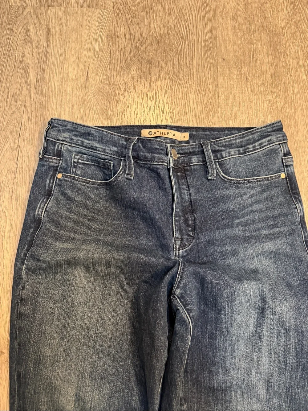 Athleta Jeans Womens Sculptek Skinny Dark Blue Stretch Denim Size 8 RN #54023